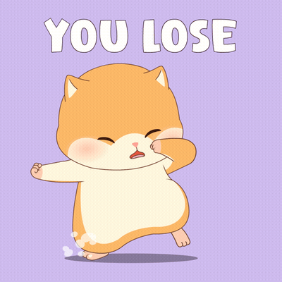 Cartoon Hamster Saying You Lose GIF