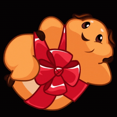 Cartoon Hamster With Red Bow GIF