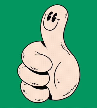 Cartoon Hand Giving Thumbs Up GIF