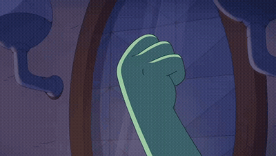 Cartoon Hand Holding Green Plant GIF