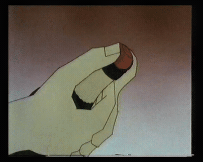 Cartoon Hand Holding Lipstick GIF