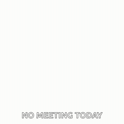 Cartoon Hand Holding Red Stamp Saying No Meeting Today GIF