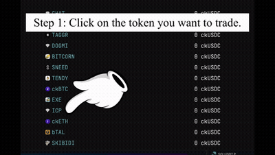 Cartoon Hand Pointing At Trade Token GIF