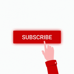 Cartoon Hand Pushing Subscribe Alarm Button GIF