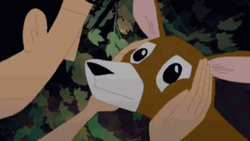 Cartoon Hand Turning Deer Head GIF