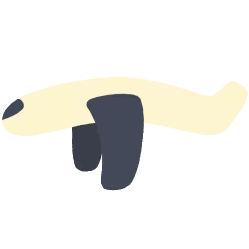 Cartoon Hand With Black Thumb Sticker