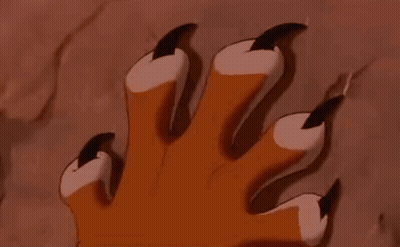 Cartoon Hand With Sharp Claws GIF