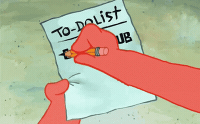 Cartoon Hand Writing On To-Do List With Pencil GIF