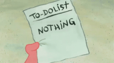 Cartoon Hand Writing To Do List Nothing GIF