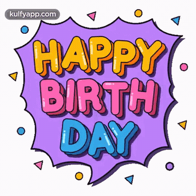 Cartoon Happy Birthday Message GIF