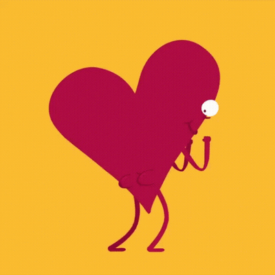 Cartoon Heart Speech Bubble Saying Farts GIF