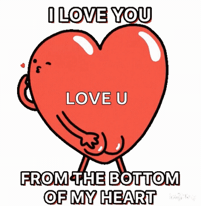 Cartoon Heart With Limbs Saying I Love You GIF