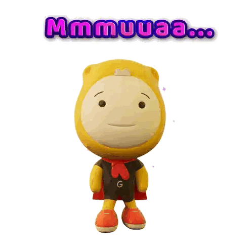 Cartoon Heart With Mmmuuaa Sticker