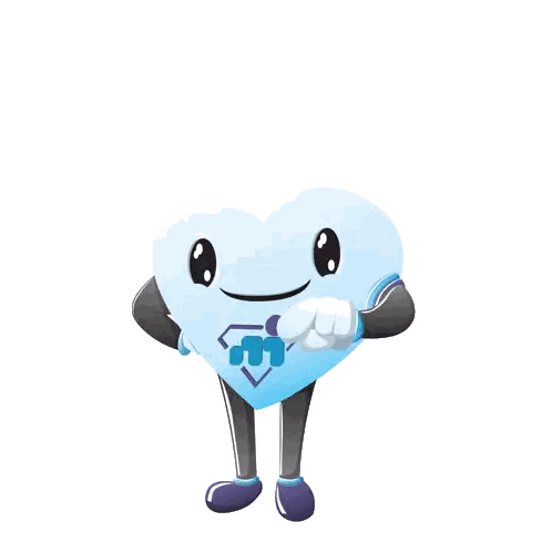 Cartoon Heart With Speech Bubble Sticker