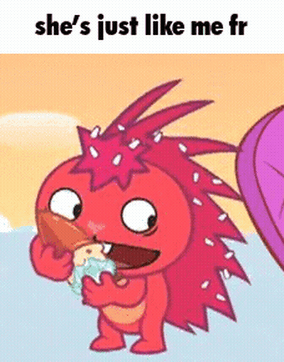 Cartoon Hedgehog Holding Ice Cream Cone GIF
