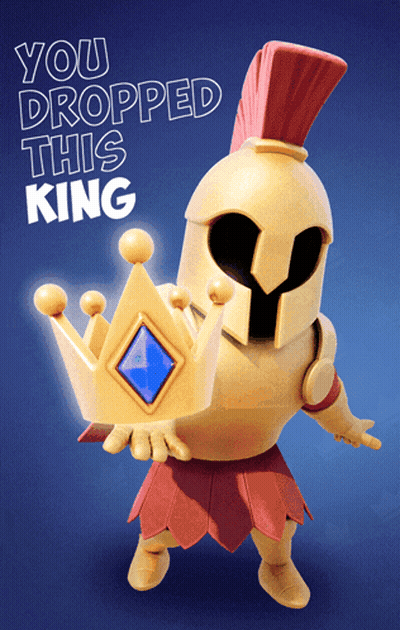 Cartoon Holding Crown You Dropped This King GIF