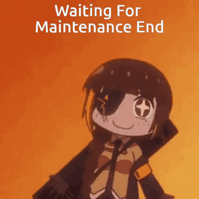 Cartoon Holding Gun Waiting For Maintenance End GIF