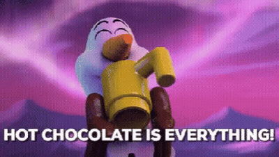 Cartoon Holding Hot Chocolate Saying Hot Chocolate Is Everything
