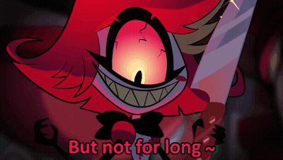 Cartoon Holding Knife Saying But Not For Long GIF