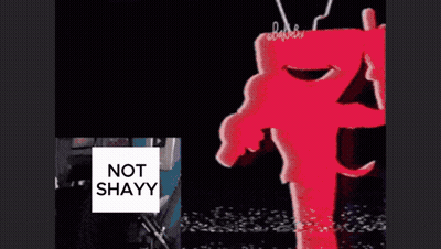 Cartoon Holding Microphone Saying Not Shayy GIF