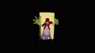 Cartoon Holding Paper With Dragon Drawing GIF