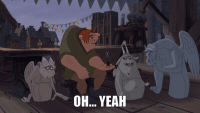 Cartoon Holding Pole Saying Ooooout Theeeere GIF