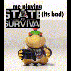 Cartoon Holding Remote In Front Of Me Playing State Of Survival GIF