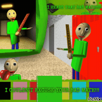 Cartoon Holding Ruler And Apple Saying I Heard That Bad Math GIF
