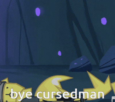 Cartoon Holding Shovel Saying Bye Cursedman GIF