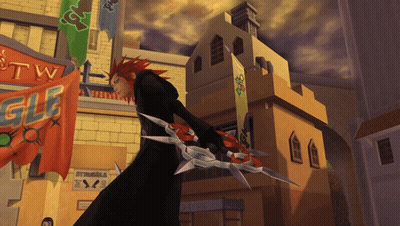 Cartoon Holding Sword In Front Of Sign Saying TW GIF