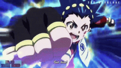 Cartoon Holding Sword Says Get Him GIF