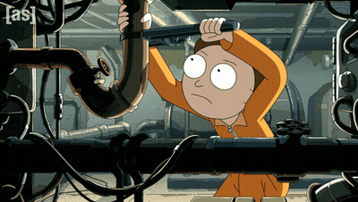 Cartoon Holding Wrench Over Pipe With Letters Eas GIF