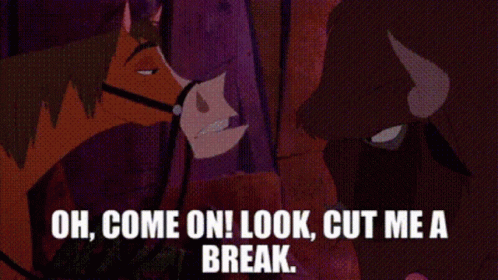 Cartoon Horse Saying Oh Come On Look Cut Me A Break GIF