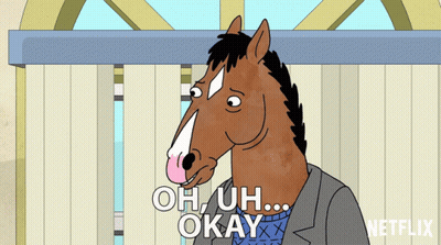 Cartoon Horse Saying Oh Uh Okay GIF