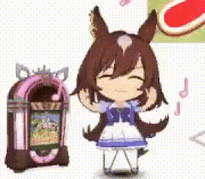 Cartoon Horse Sitting By Jukebox Listening To Music GIF