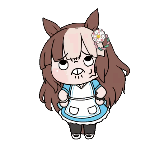 Cartoon Horse With Flower In Hair Sticker