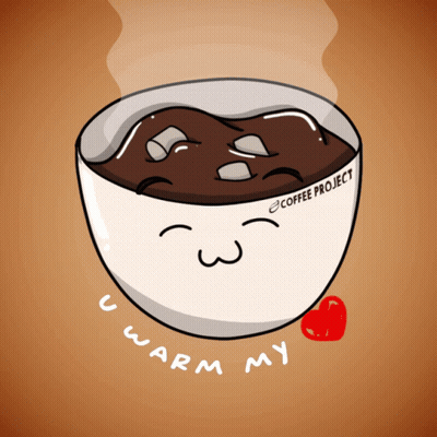 Cartoon Hot Chocolate Saying U Warm My GIF