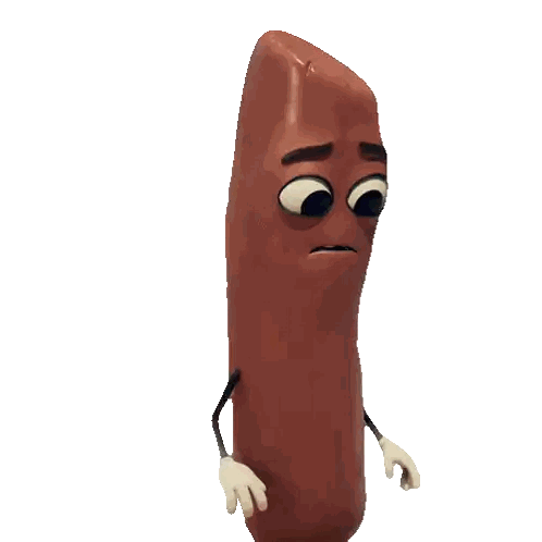 Cartoon Hot Dog With Arms And Face Sticker