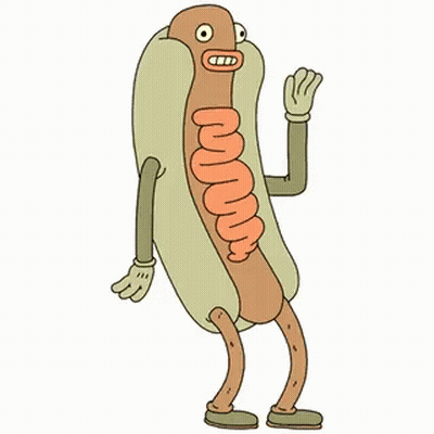 Cartoon Hot Dog With Arms And Legs GIF