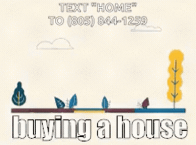 Cartoon House Saying Buying A House GIF