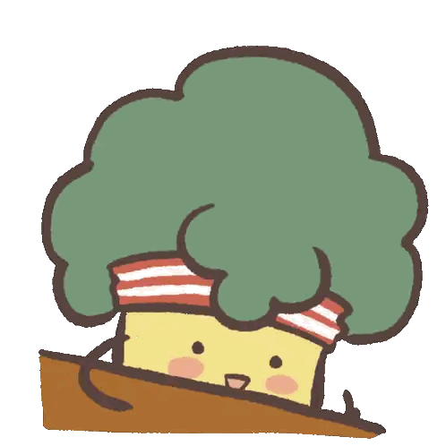 Cartoon House With Broccoli On Top Sticker