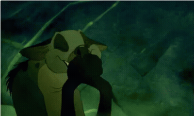 Cartoon Hyena With Mouth Wide Open GIF