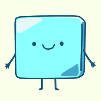 Cartoon Ice Cube I'm Melting GIF