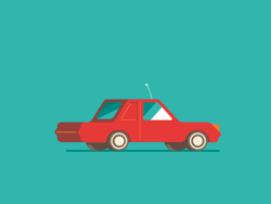 Cartoon Illustrated Car Crash GIF