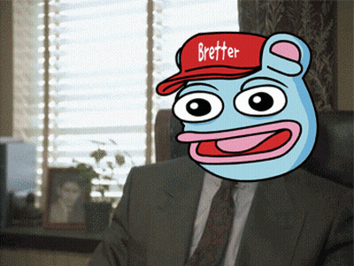 Cartoon In Red Hat Saying Bretter GIF