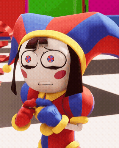 Cartoon Jester With Hat And Gloves GIF