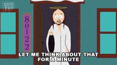 Cartoon Jesus South Park Sign