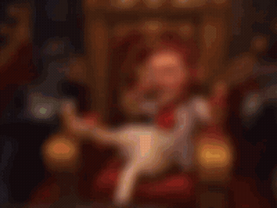 Cartoon King And Queen Sitting At Table With Wine GIF