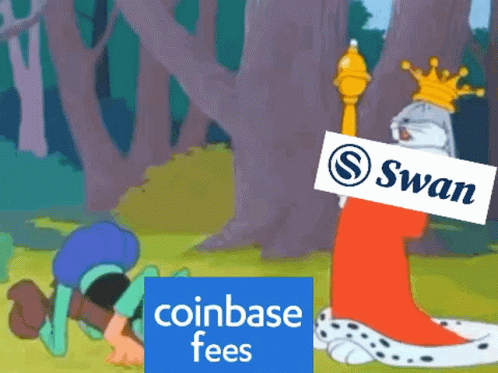 Cartoon King Holding Sign Swan GIF