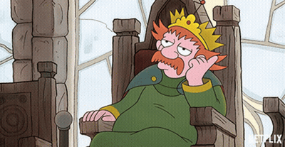 Cartoon King On Throne With Netflix GIF